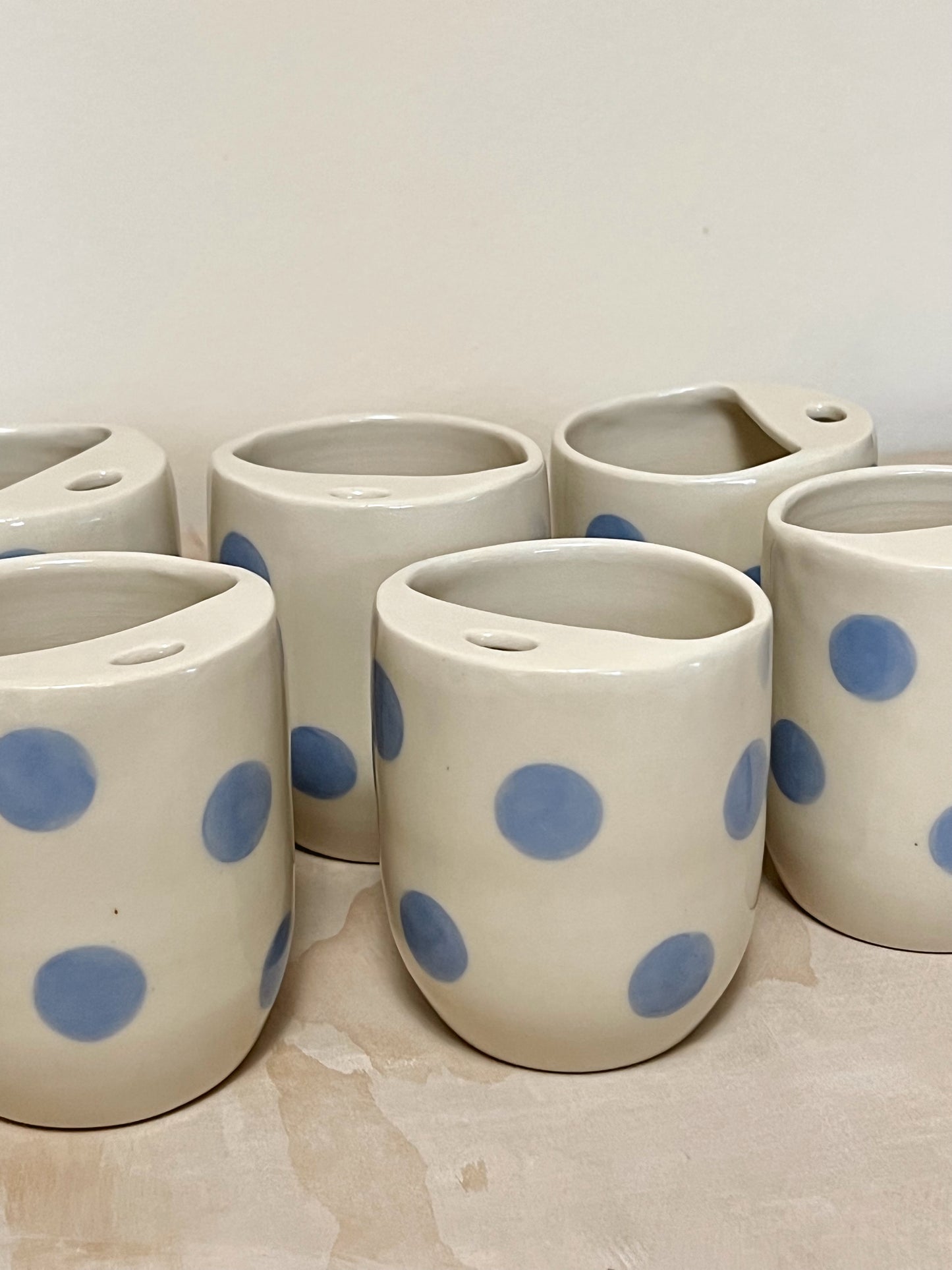 Blue polka dots To-Go Cup