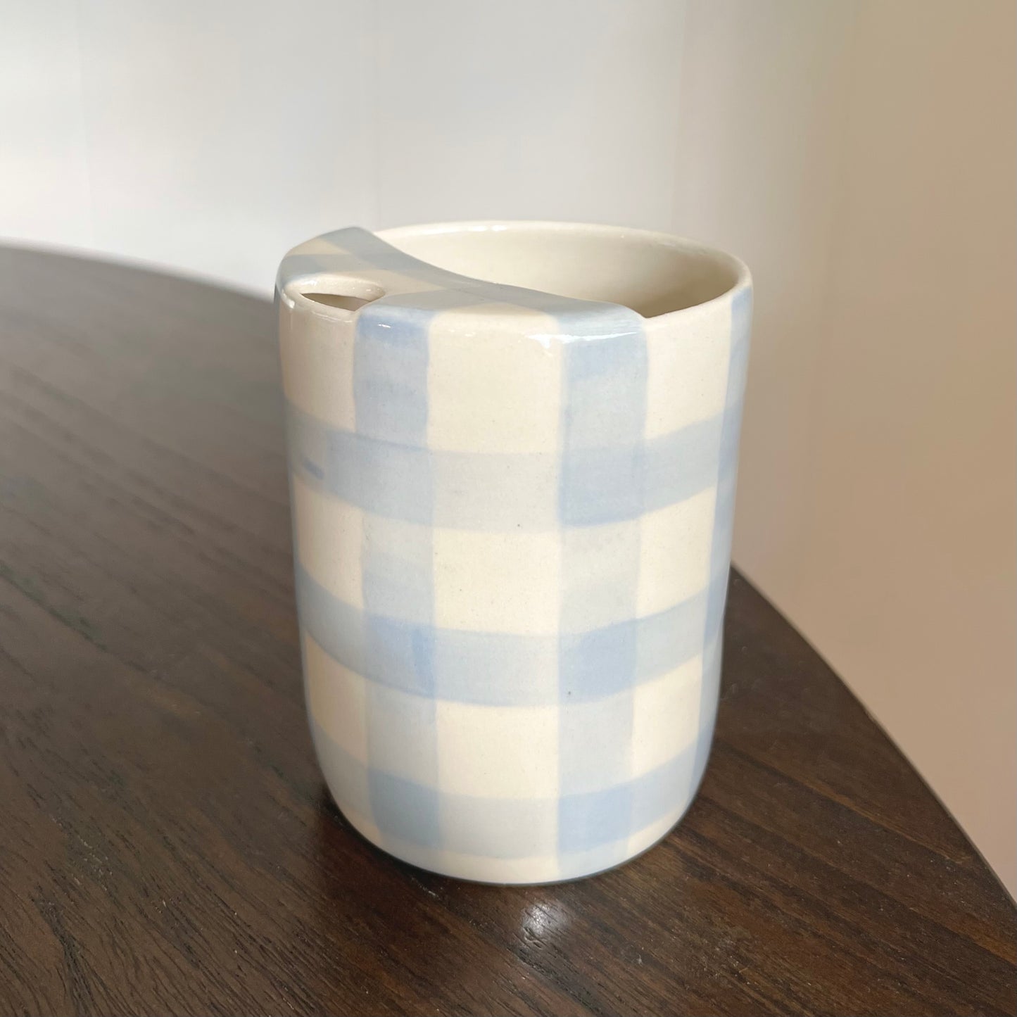 Blue Checkered To-Go Cup